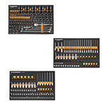 Gearwrench 1/4", 3/8", 1/2" Drive Bolt Biter Mechanics Tool Set / (Metric/SAE) Socket Sets in Foam Storage Tray - (3 Options Available) ET17643